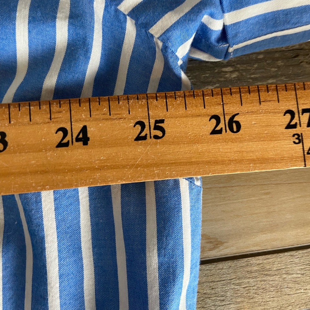 Old Navy Short Sleeves Shirt Dress XL Nautical Blue Lagenlook Resort Cruise - Picture 6 of 12